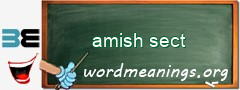 WordMeaning blackboard for amish sect